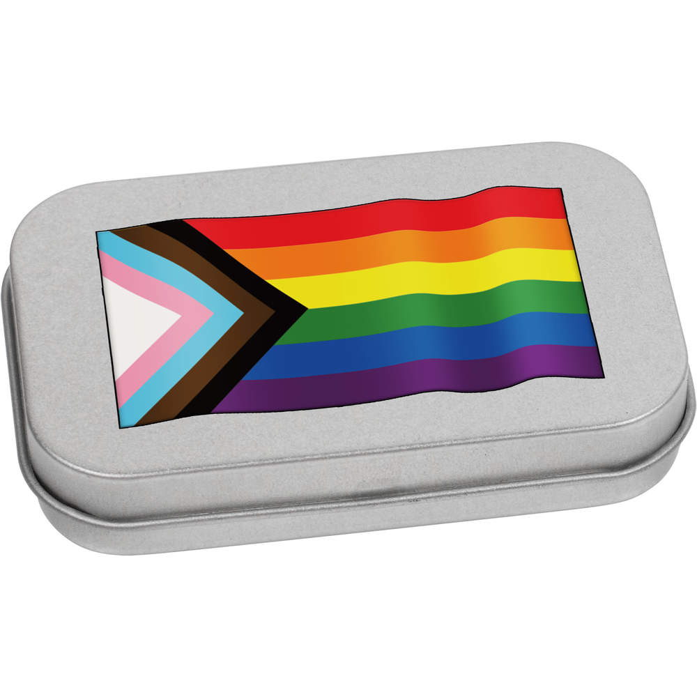 'LGBTQ+ Flag' Metal Hinged Tin / Storage Box (TT032396)