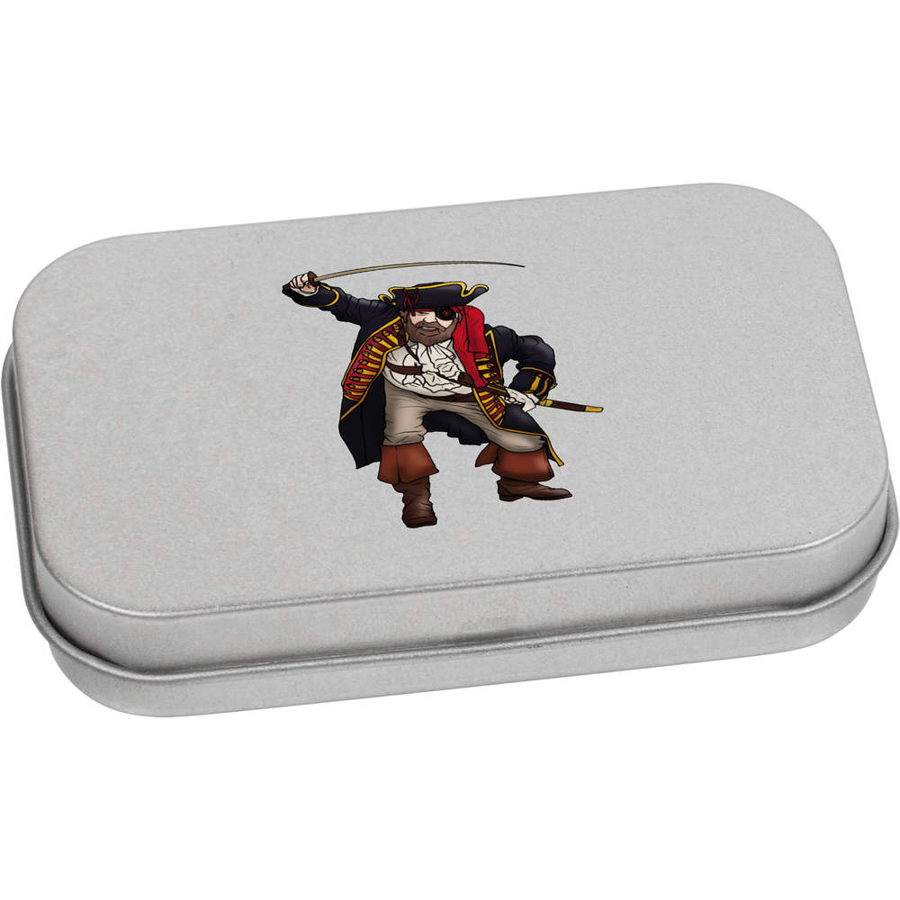 'Pirate' Metal Hinged Tin / Storage Box (TT034561)