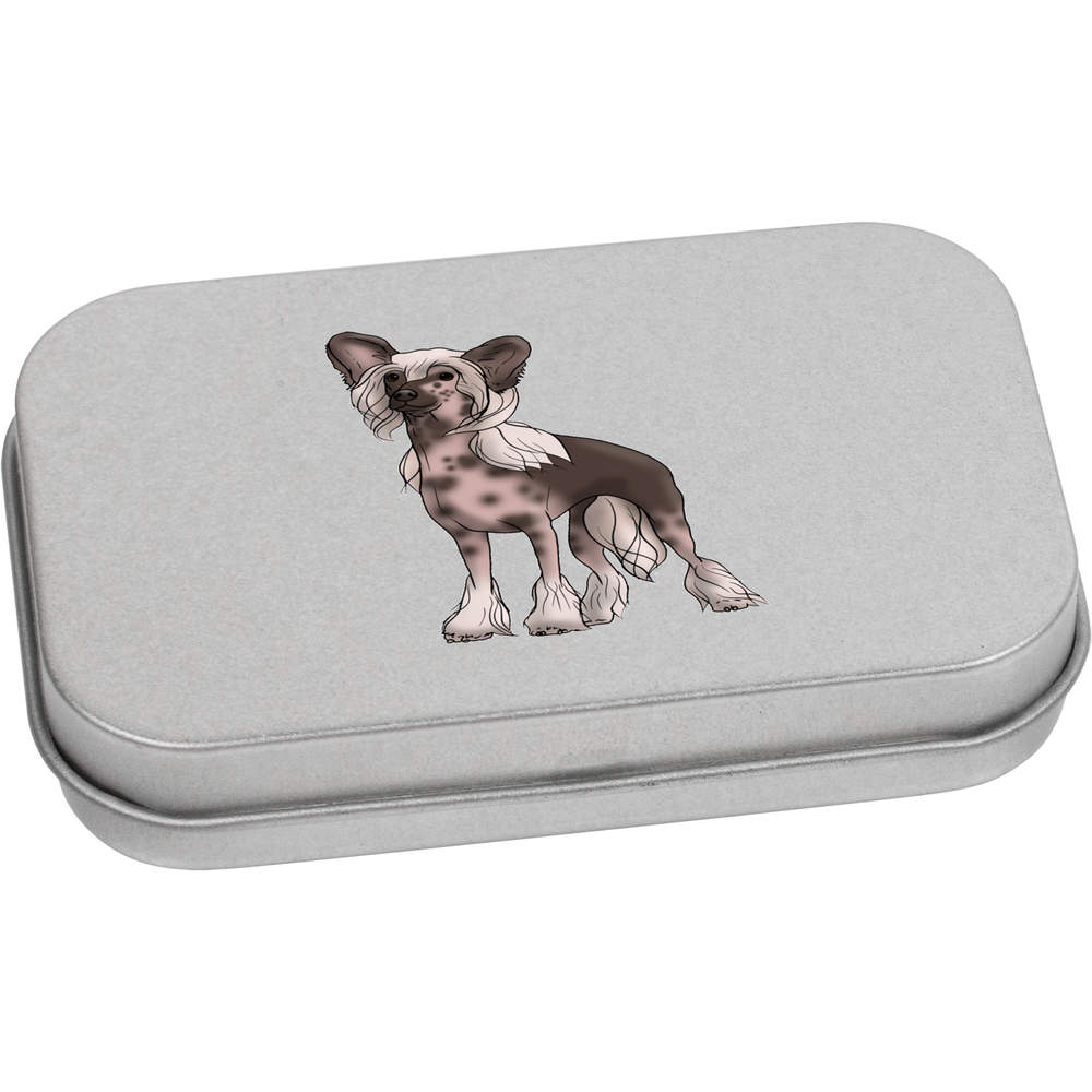 'Chinese Crested' Metal Hinged Tin / Storage Box (TT035739)