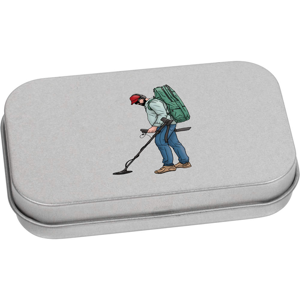 'Metal Detecting' Metal Hinged Tin / Storage Box (TT035781)