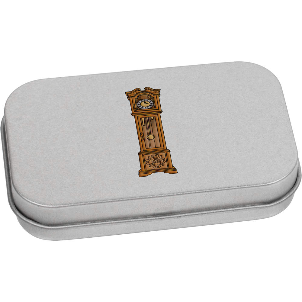 'Grandfather Clock' Storage / Stationery Tin - Metal Hinged Keepsake Box for Stationery, Crafts, Sweets and Gifts (TT035949)