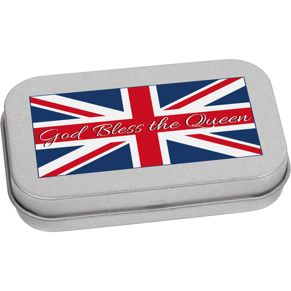 'Queen Union Jack' Metal Hinged Tin / Storage Box (TT036140)
