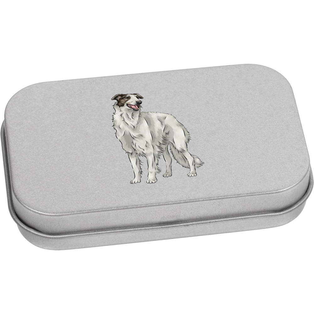 'Borzoi' Metal Hinged Tin / Storage Box (TT036150)