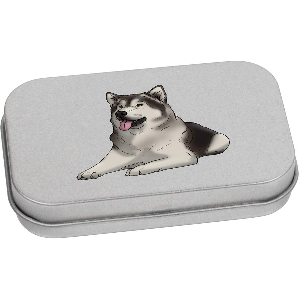 'Alaskan Malamute' Metal Hinged Tin / Storage Box (TT037343)