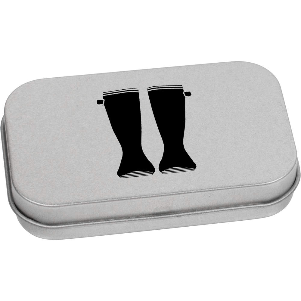 'Rubber Boots' Metal Hinged Tin / Storage Box (TT038544)