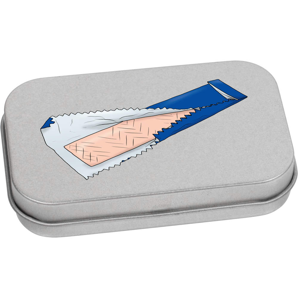 80mm 'Chewing Gum' Metal Hinged Tin / Storage Box (TT00205772)