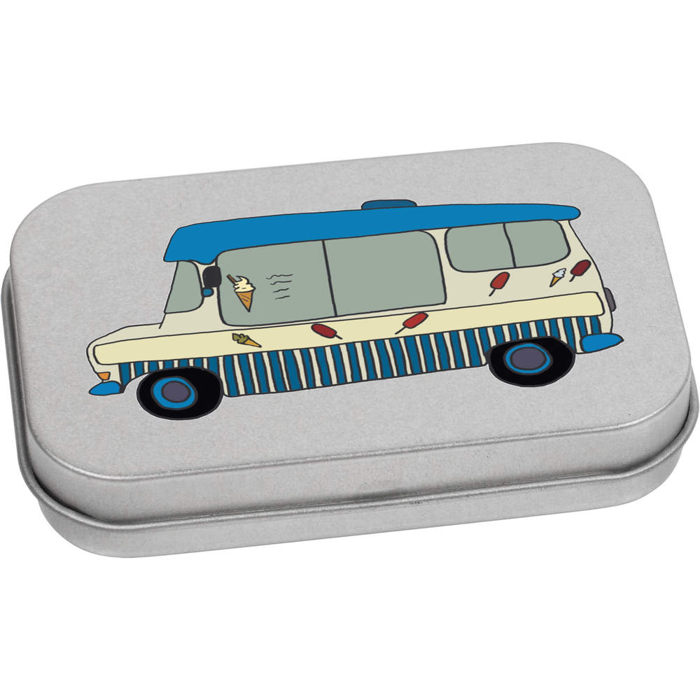 'Ice cream van vintage ' Metal Hinged Tin / Storage Box (TT040289)