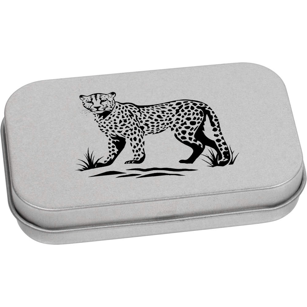 'Cheetah' Metal Hinged Tin / Storage Box (TT043251)