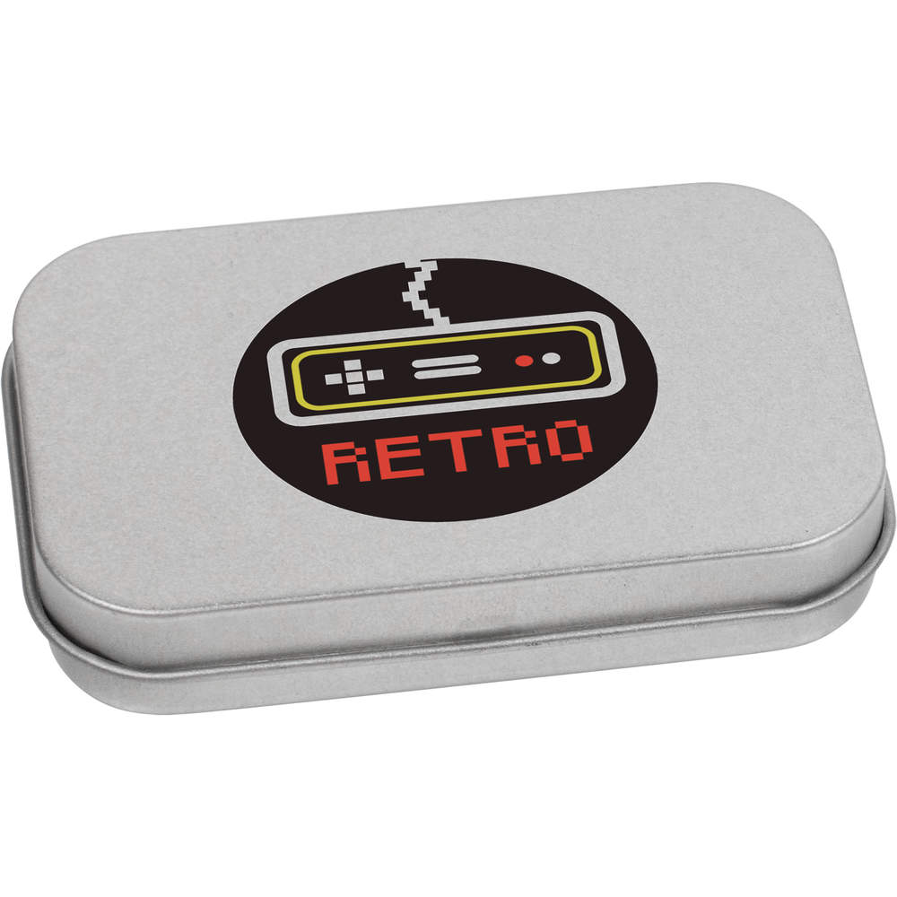 80mm 'Retro Game Controller' Metal Hinged Tin / Storage Box (TT00223646)