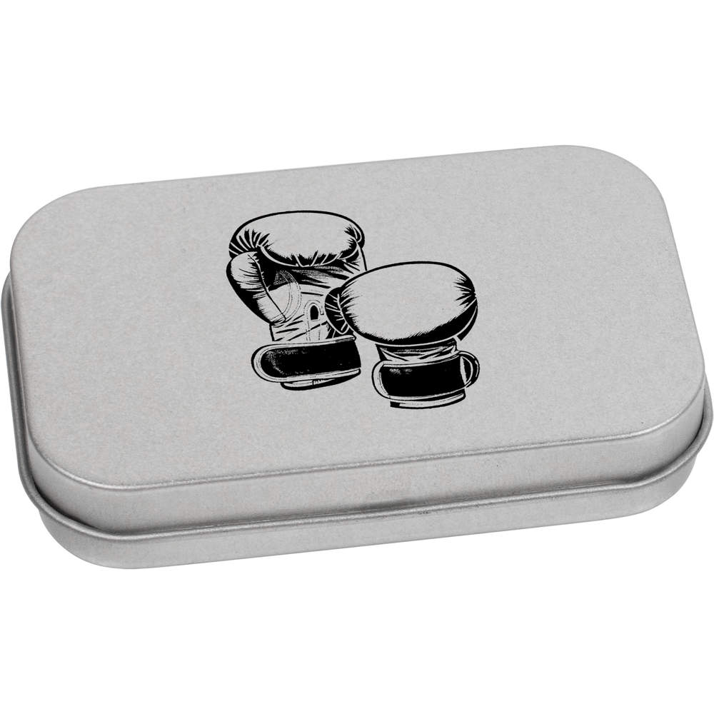 'Boxing Gloves' Storage / Stationery Tin - Metal Hinged Keepsake Box for Stationery, Crafts, Sweets and Gifts (TT044116)