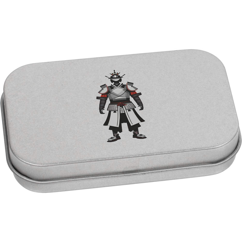 'Japanese Samurai Armor' Metal Hinged Storage Tin - 80mm x 50mm - Keepsake Box for Stationery, Crafts, Sweets and Small Gifts (TT00228179)
