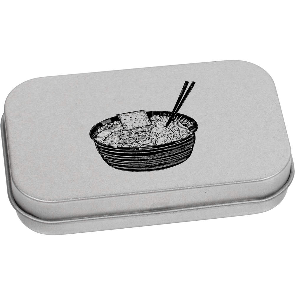 'Ramen Noodle Bowl' Metal Hinged Storage Tin - 80mm x 50mm - Keepsake Box for Stationery, Crafts, Sweets and Small Gifts (TT00228449)