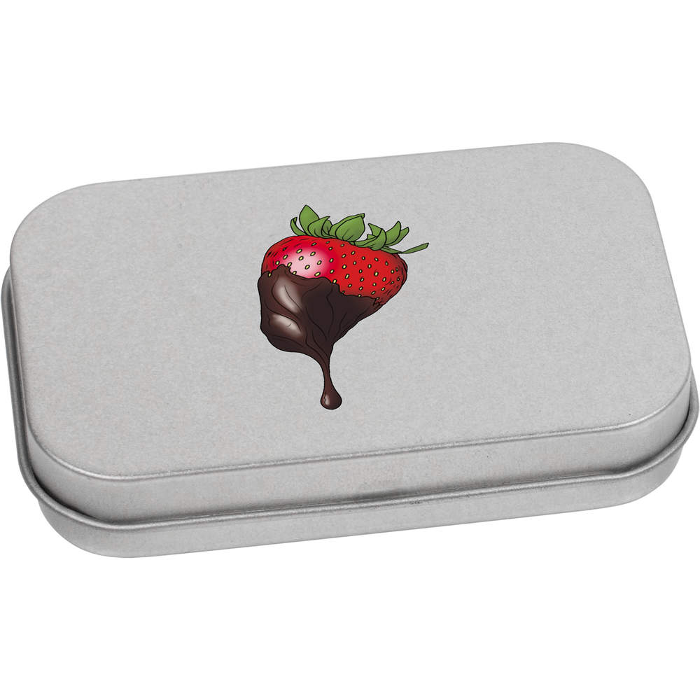 'Chocolate Strawberry' Storage / Stationery Tin - Metal Hinged Keepsake Box for Stationery, Crafts, Sweets and Gifts (TT046423)