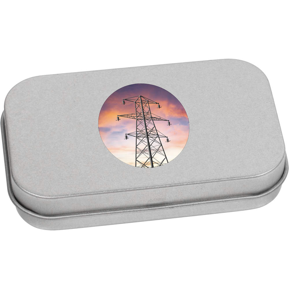 'Electric Pylon' Metal Hinged Tin / Storage Box (TT046516)