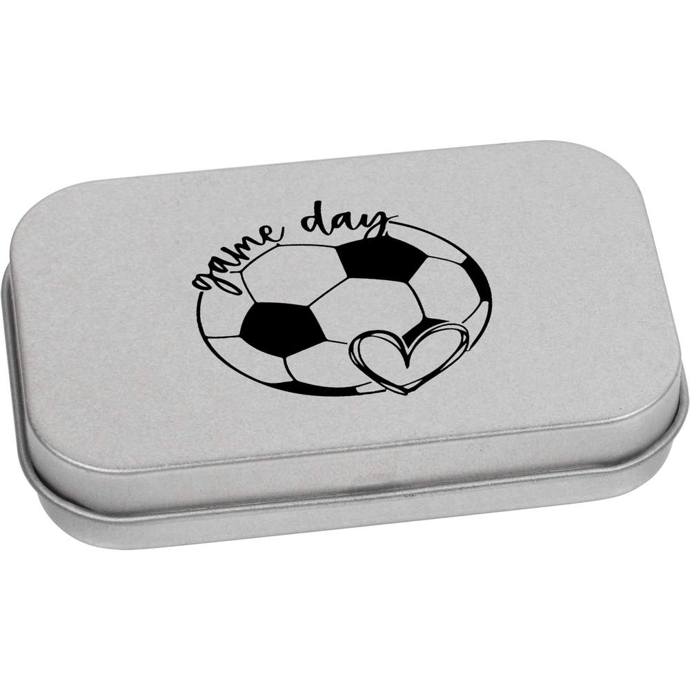 'Football Game Day' Metal Hinged Tin / Storage Box (TT046614)