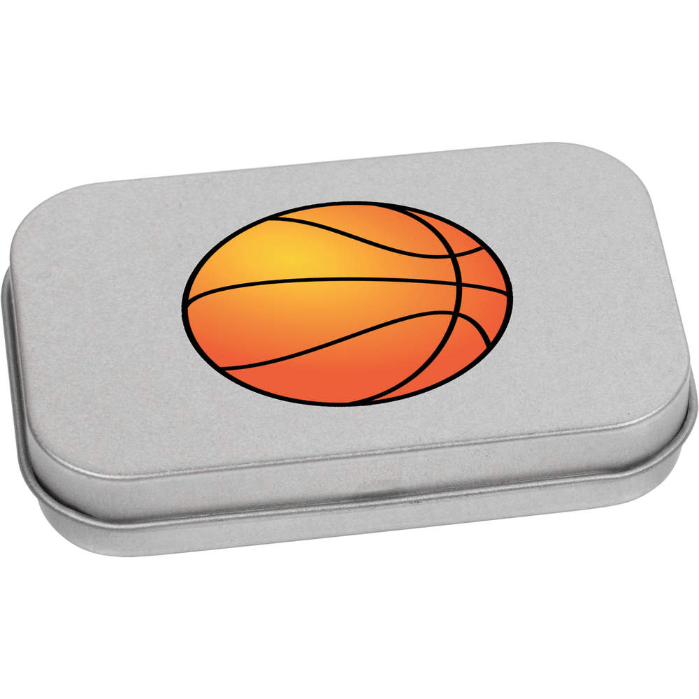 'Basketball' Metal Hinged Tin / Storage Box (TT046784)