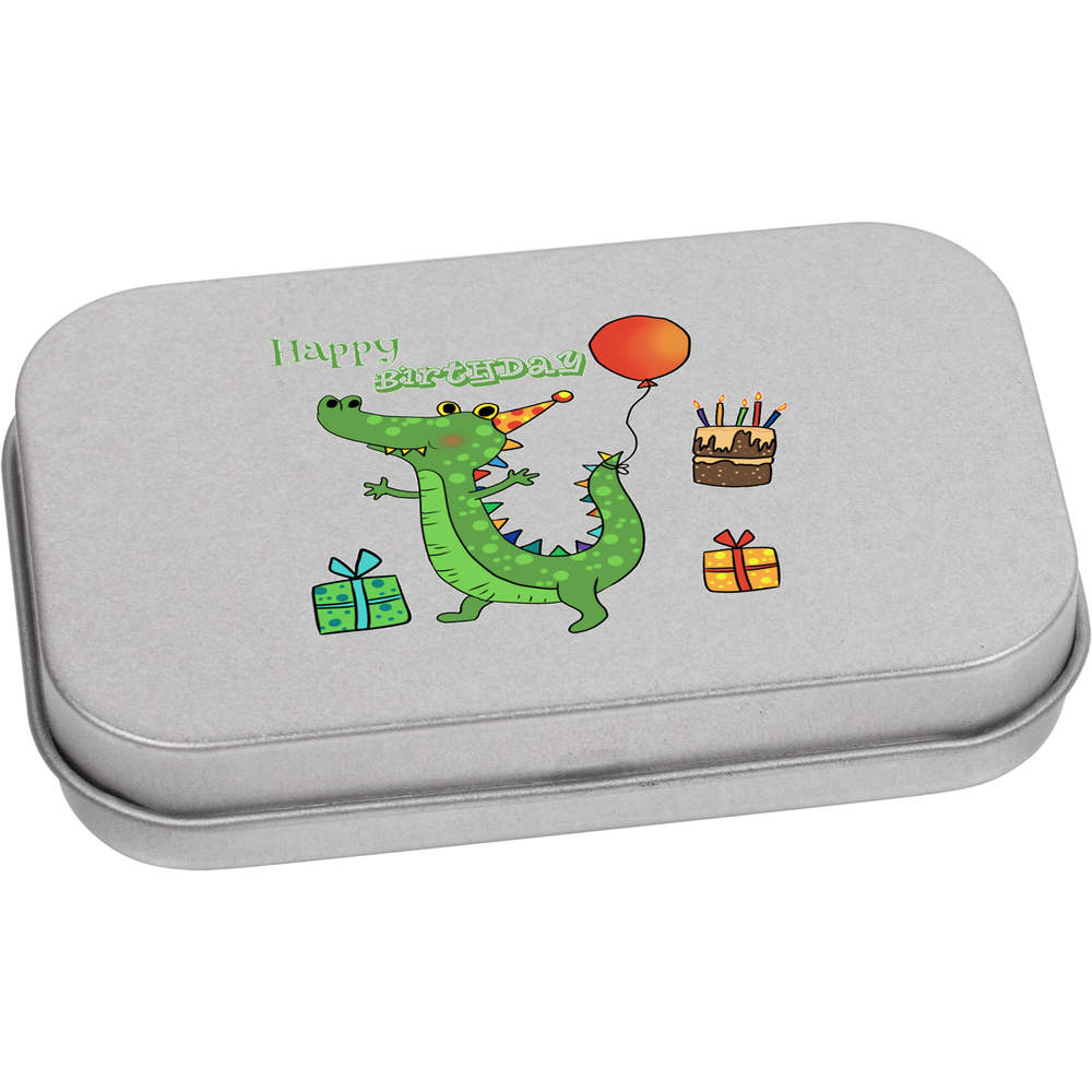 'Happy Birthday Croc' Metal Hinged Tin / Storage Box (TT046956)