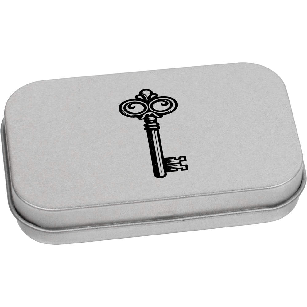 'Antique Vintage Key' Metal Hinged Tin / Storage Box (TT047040)