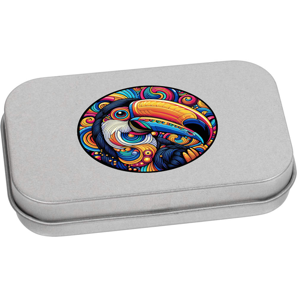 'Pop Art Toucan' Metal Hinged Tin / Storage Box (TT047220)