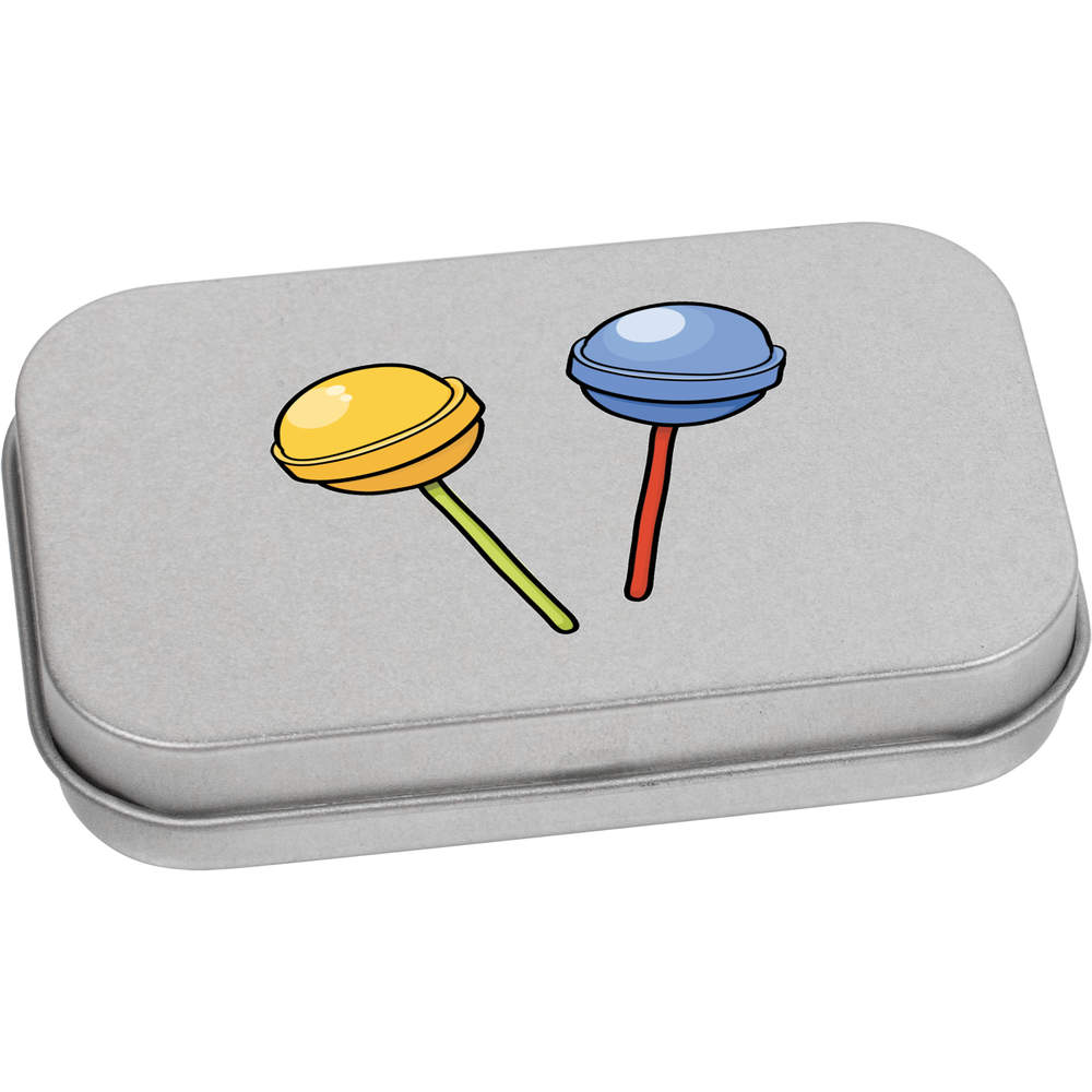 'Colorful Lollipop' Metal Hinged Tin / Storage Box (TT047600)