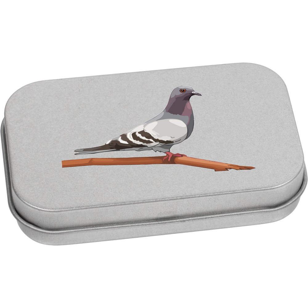 'Pigeon on a Branch' Metal Hinged Tin / Storage Box (TT048047)