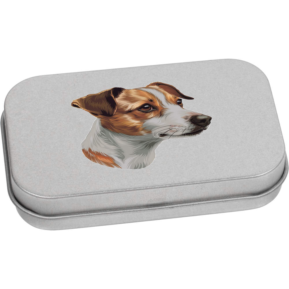 'Jack Russel Terrier' Storage / Stationery Tin - Metal Hinged Keepsake Box for Stationery, Crafts, Sweets and Gifts (TT048948)