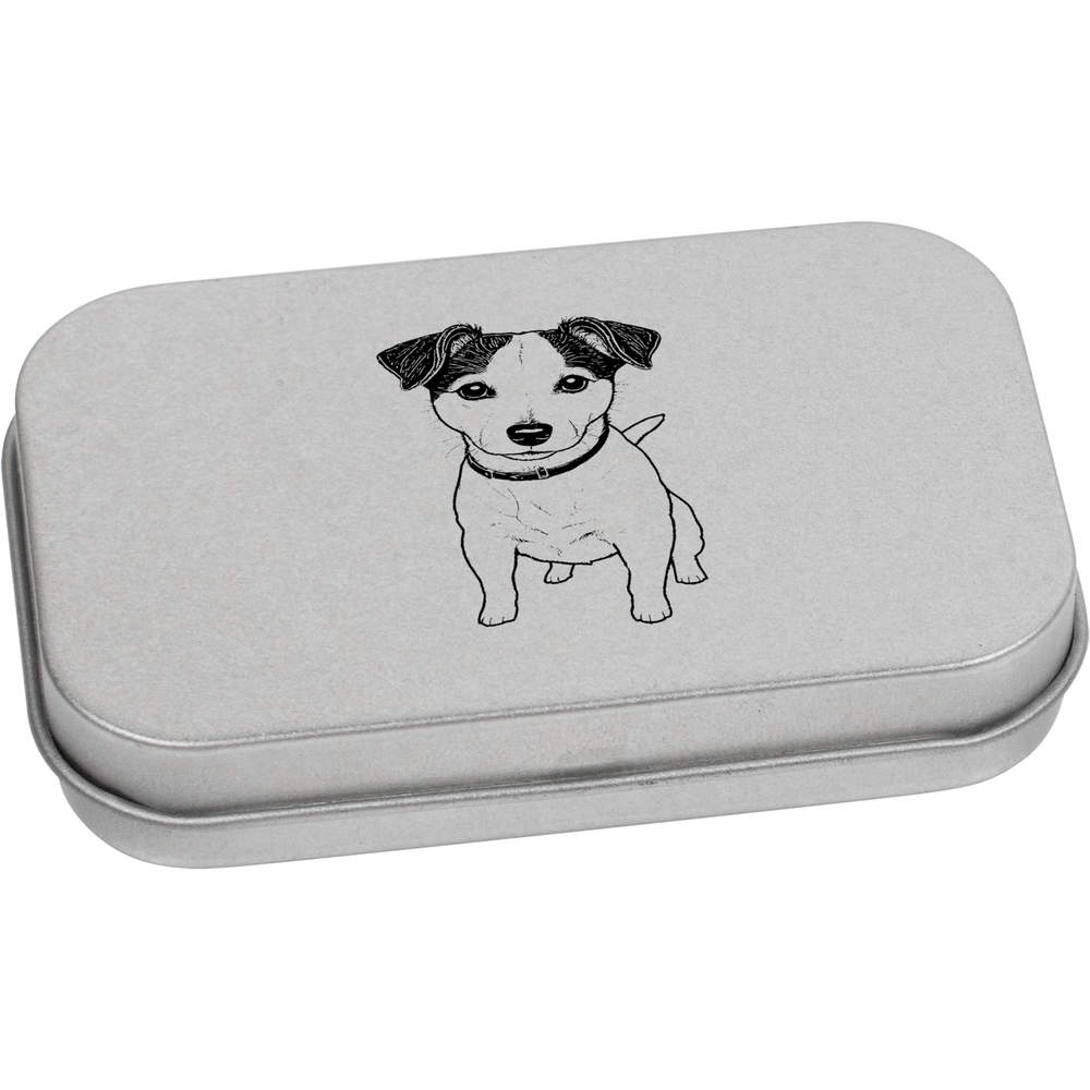'Jack Russell Terrier' Metal Hinged Tin / Storage Box (TT049287)