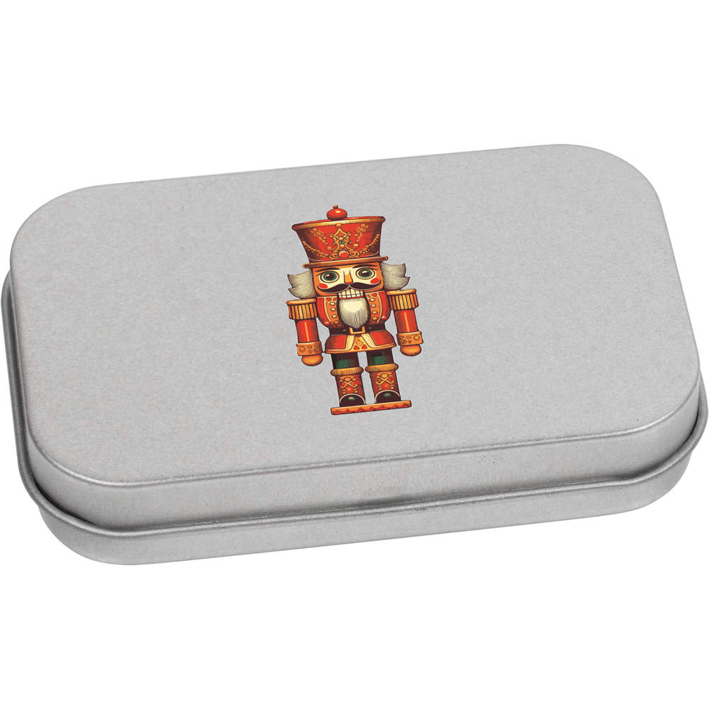 80mm 'Festive Nutcracker' Metal Hinged Tin / Storage Box (TT00255413)