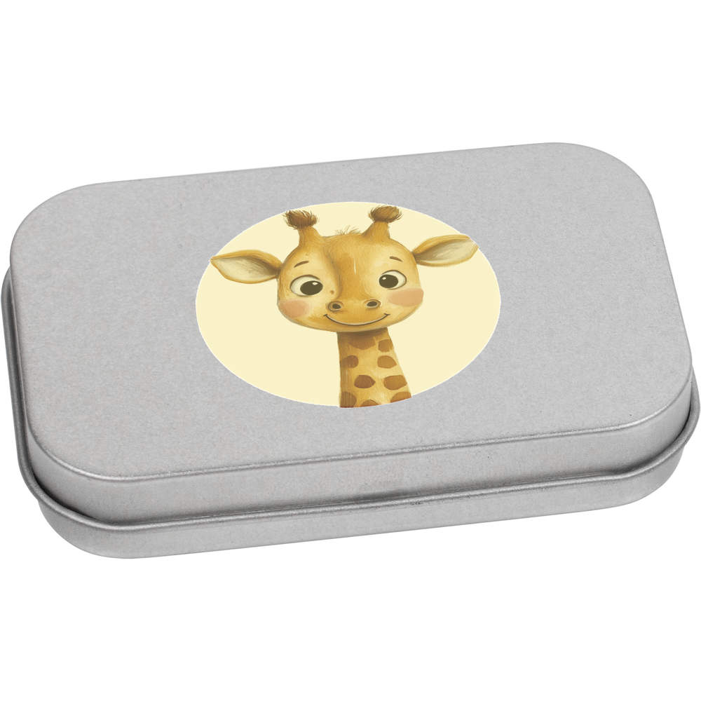 'Cute Baby Giraffe' Metal Hinged Tin / Storage Box (TT049885)