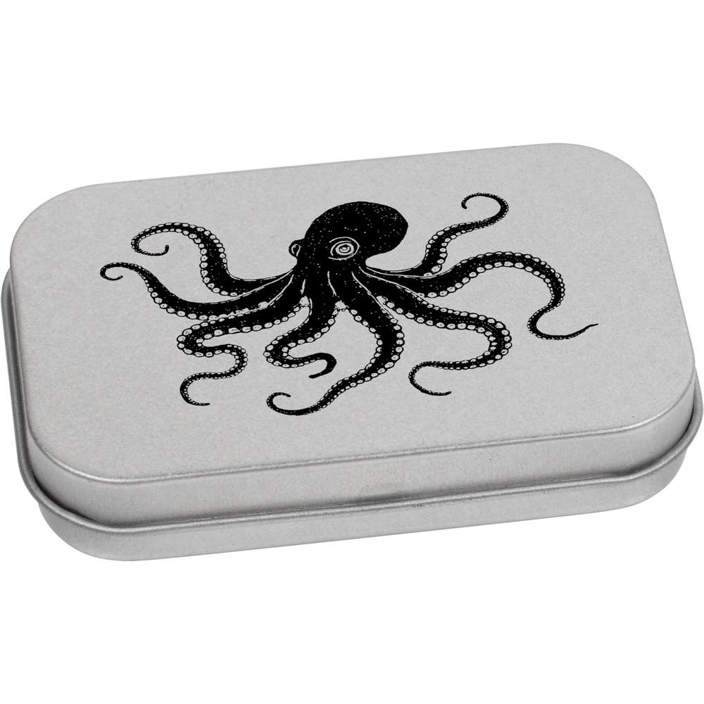 'Happy Octopus ' Metal Hinged Tin / Storage Box (TT051089) - Picture 4 of 21