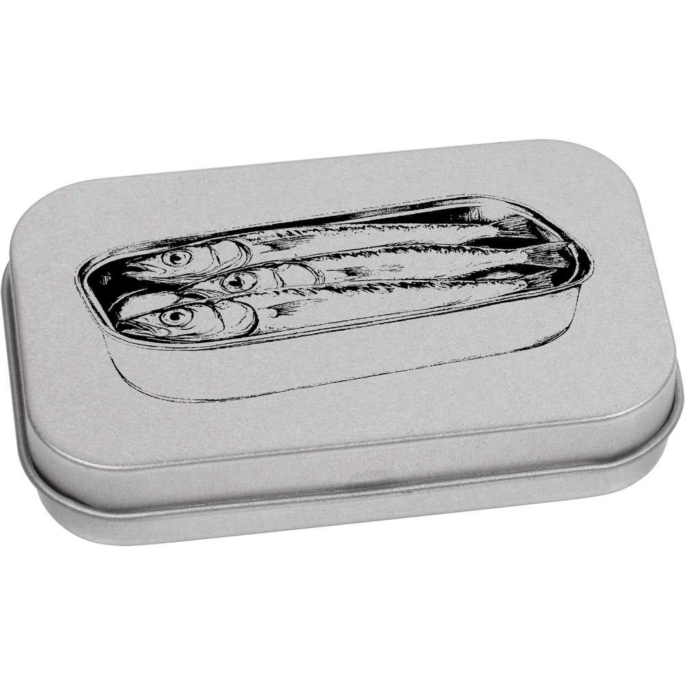'Tin of Sardines' Storage / Stationery Tin - Metal Hinged Keepsake Box for Stationery, Crafts, Sweets and Gifts (TT051783)