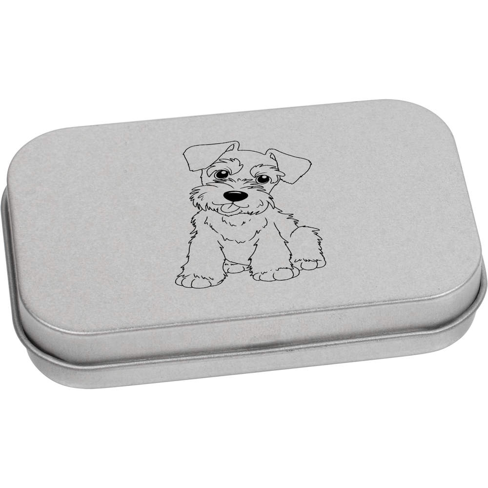 'Schnauzer Puppy' Metal Hinged Tin / Storage Box (TT051835)