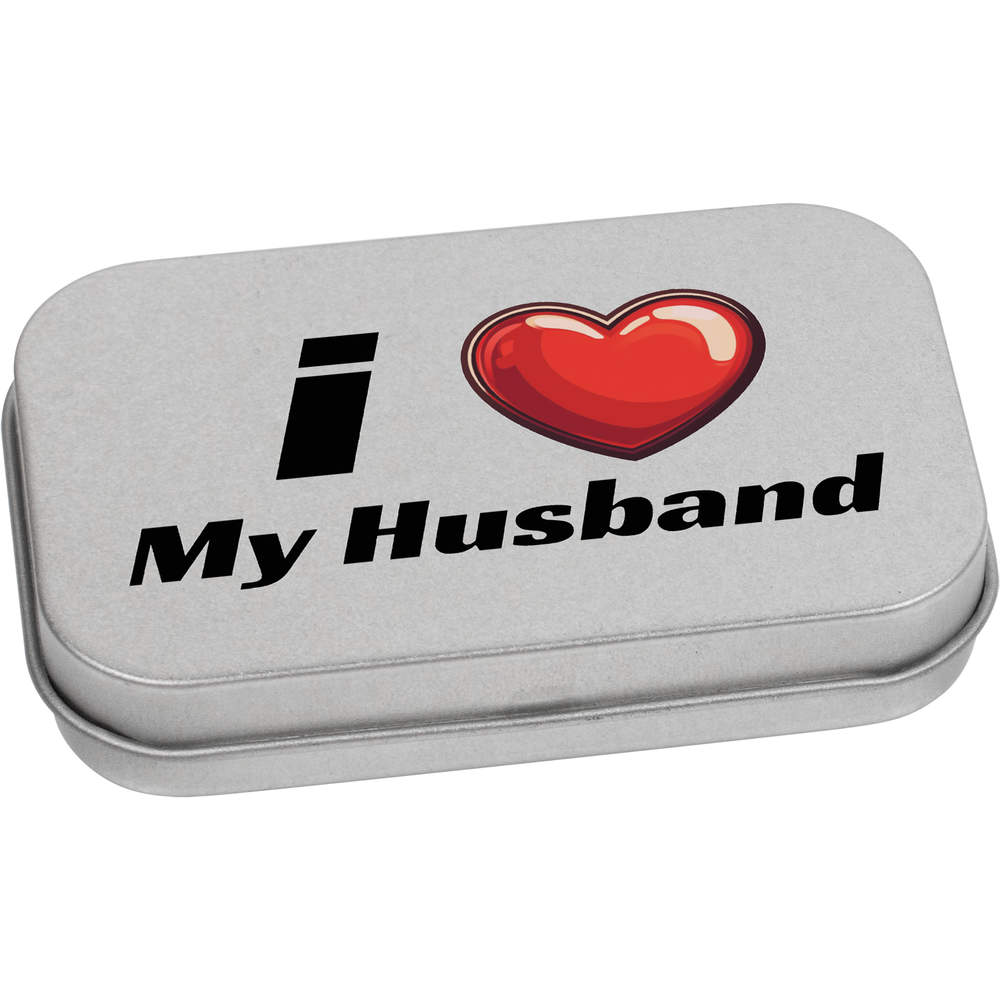 'I Love My Husband' Metal Hinged Tin / Storage Box (TT052211)