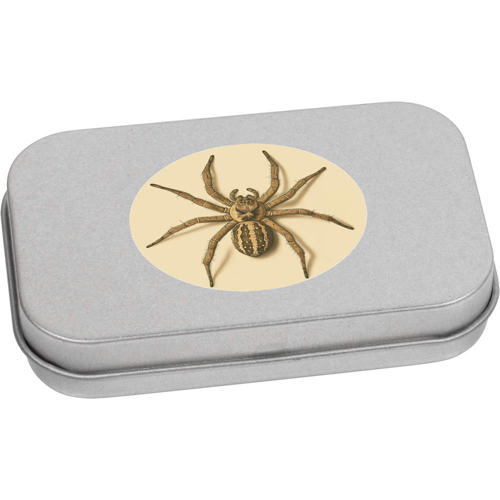 80mm 'Spider Top View' Metal Hinged Tin / Storage Box (TT00273893)
