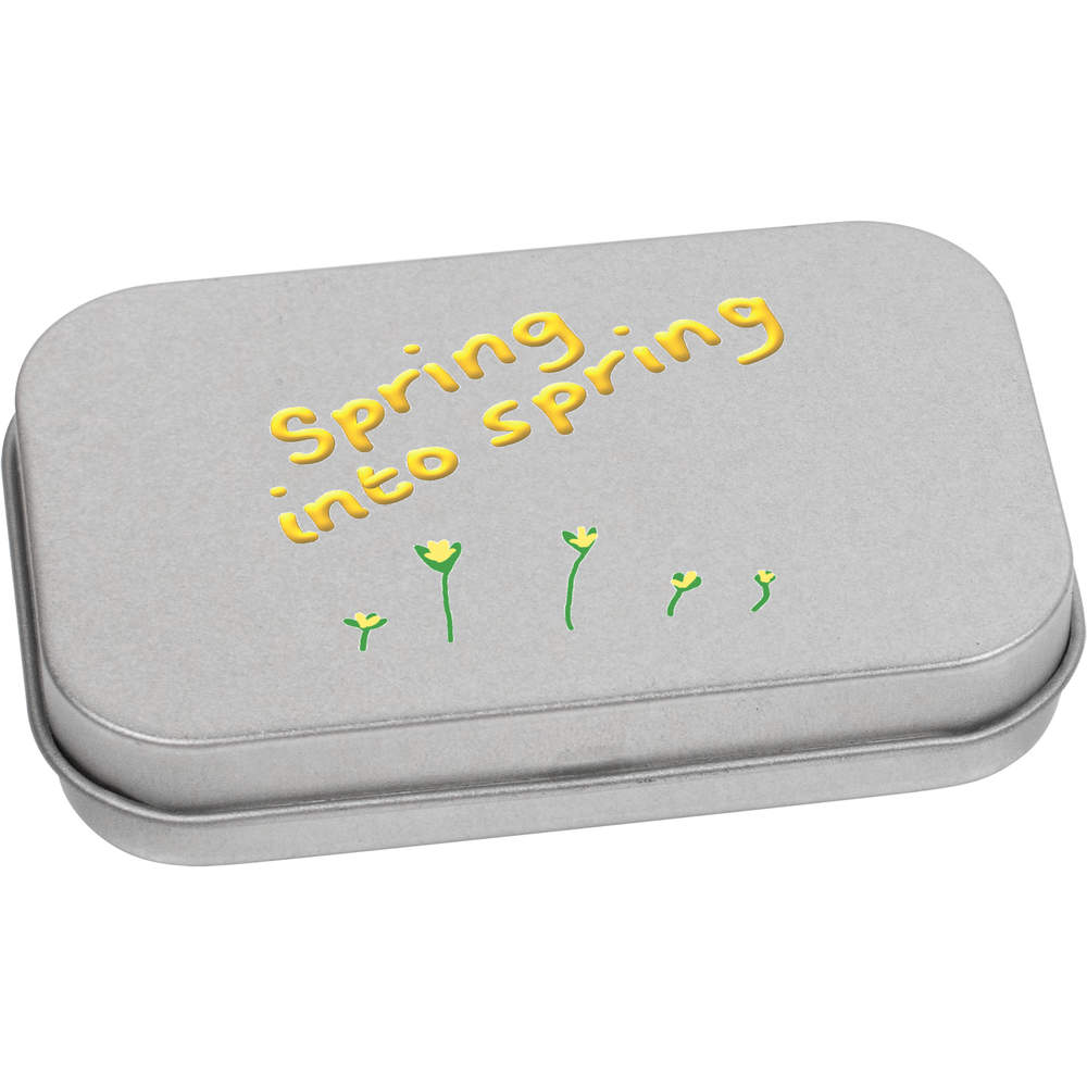 'Spring Into Spring' Metal Hinged Tin / Storage Box (TT052974)