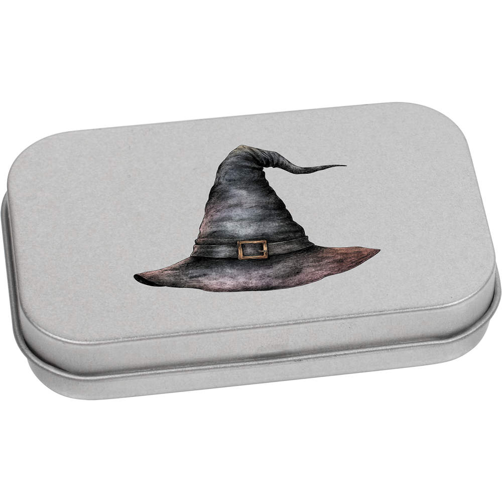 'Witch Hat' Storage / Stationery Tin - Metal Hinged Keepsake Box for Stationery, Crafts, Sweets and Gifts (TT053355)