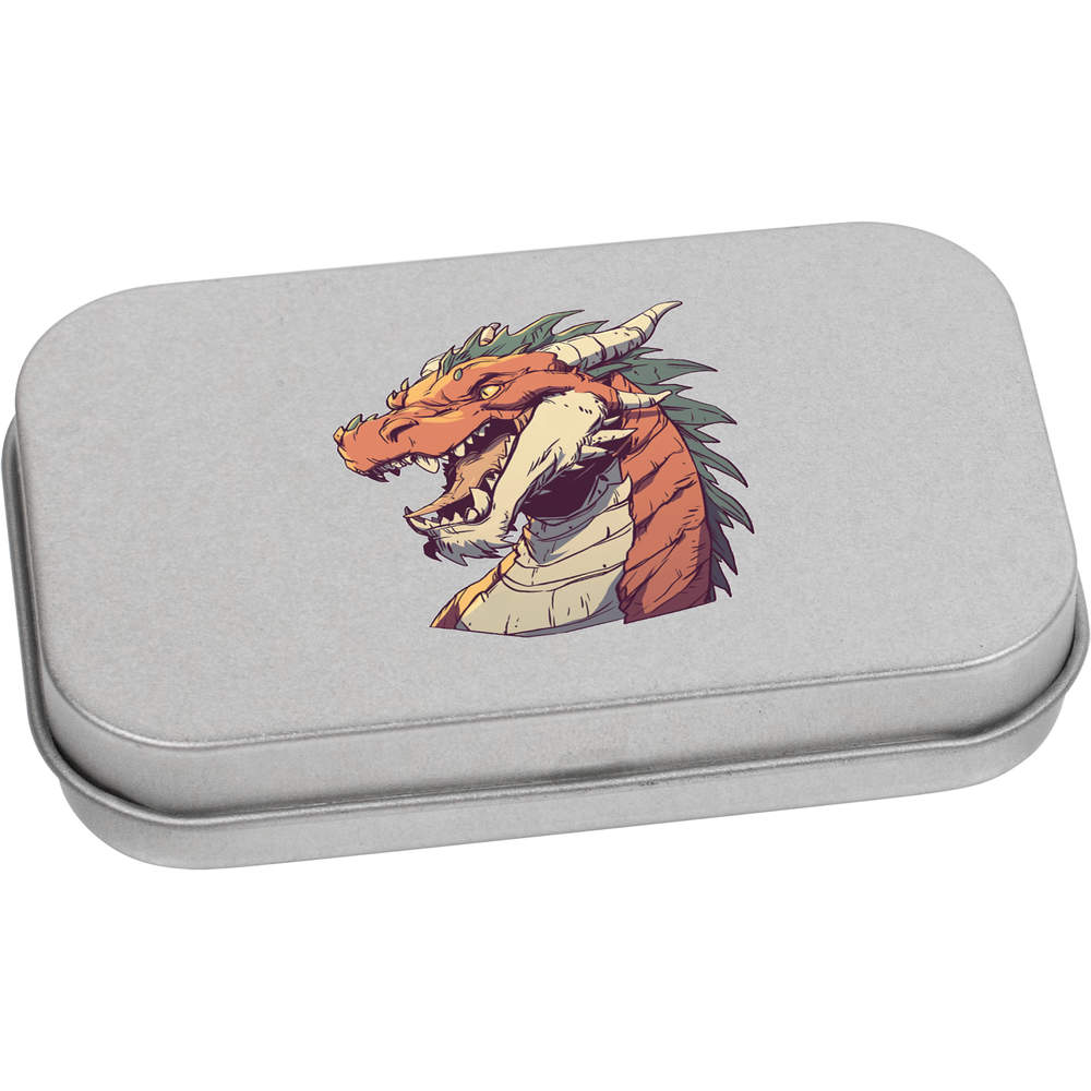 'Dragon Portrait' Metal Hinged Tin / Storage Box (TT053993)