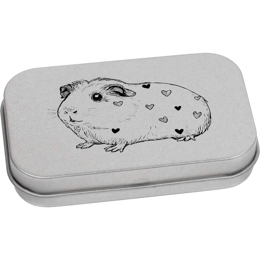 'Cute Guinea Pig Side View' Metal Hinged Tin / Storage Box (TT054511) - Picture 4 of 21