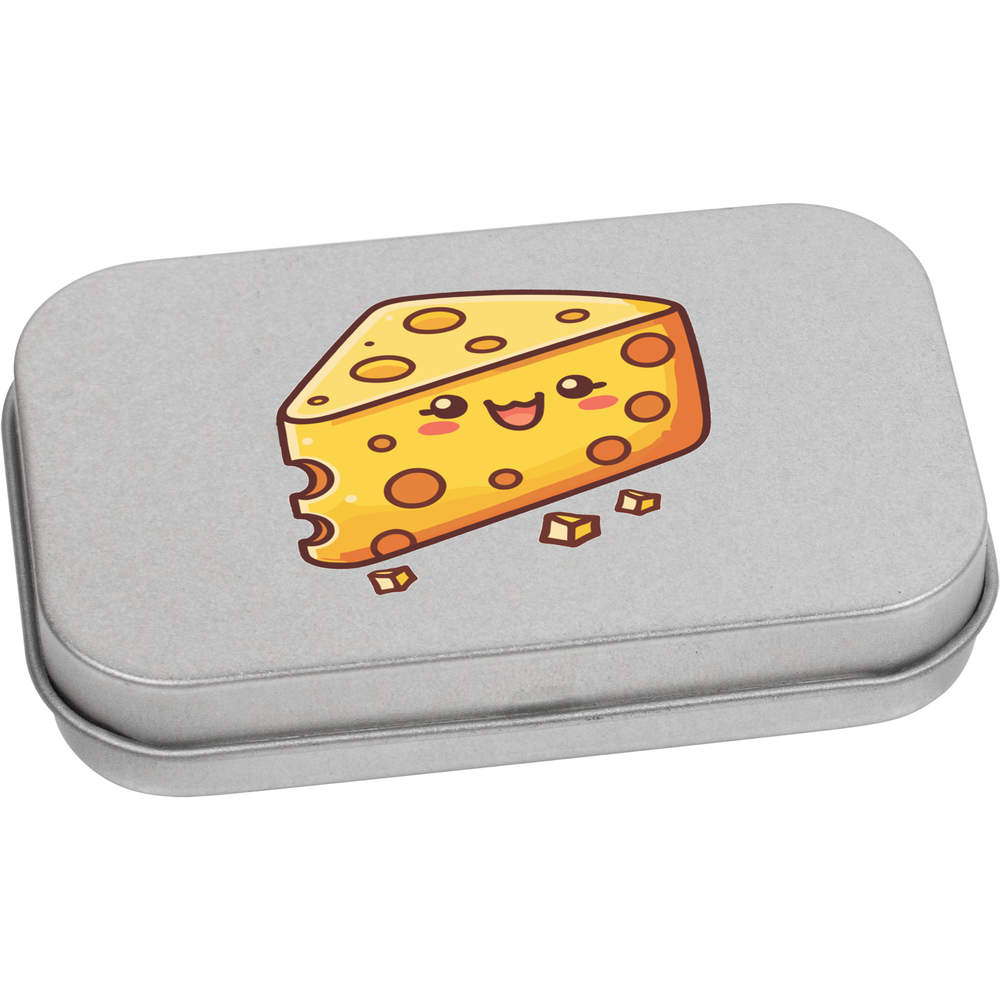 'Cute Cheese Wedge' Metal Hinged Tin / Storage Box (TT054810)