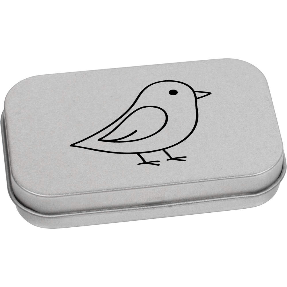 'A little bird' Metal Hinged Tin / Storage Box (TT055587)
