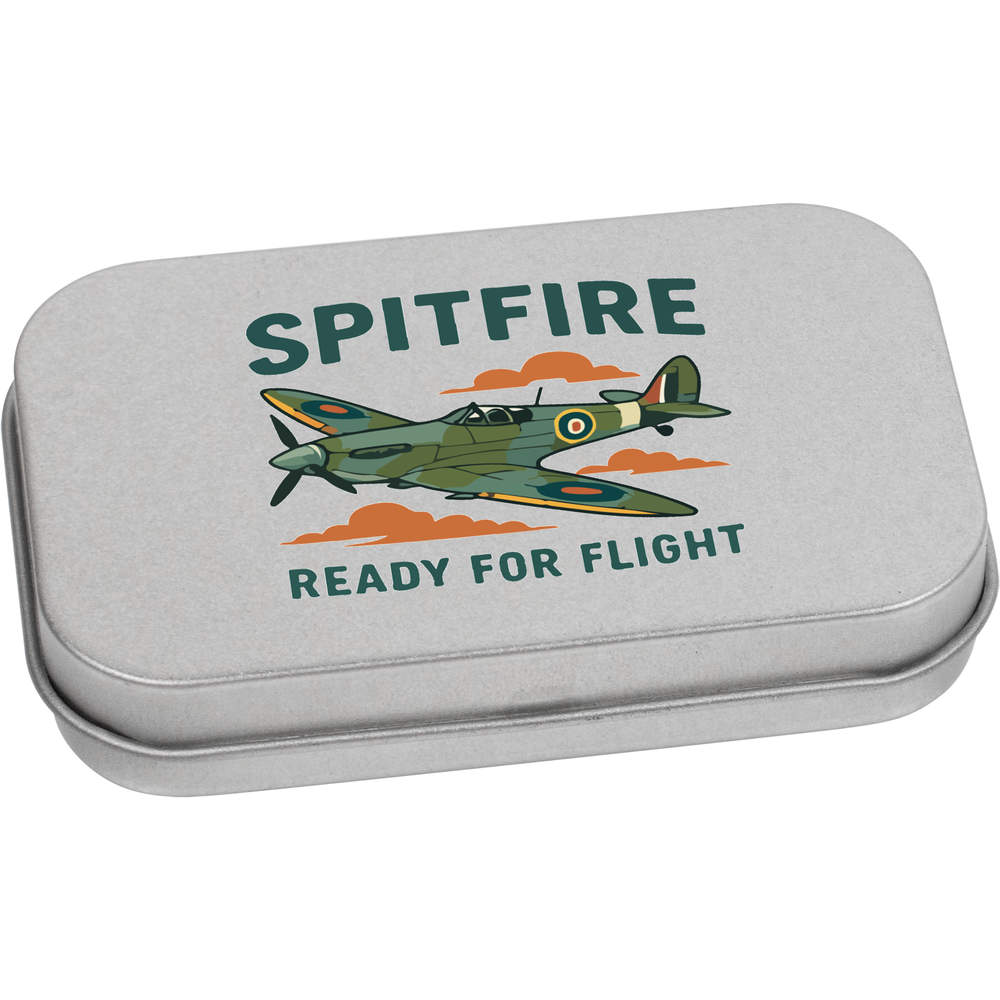'Spitfire Ready For Flight' Metal Hinged Tin / Storage Box (TT056052)