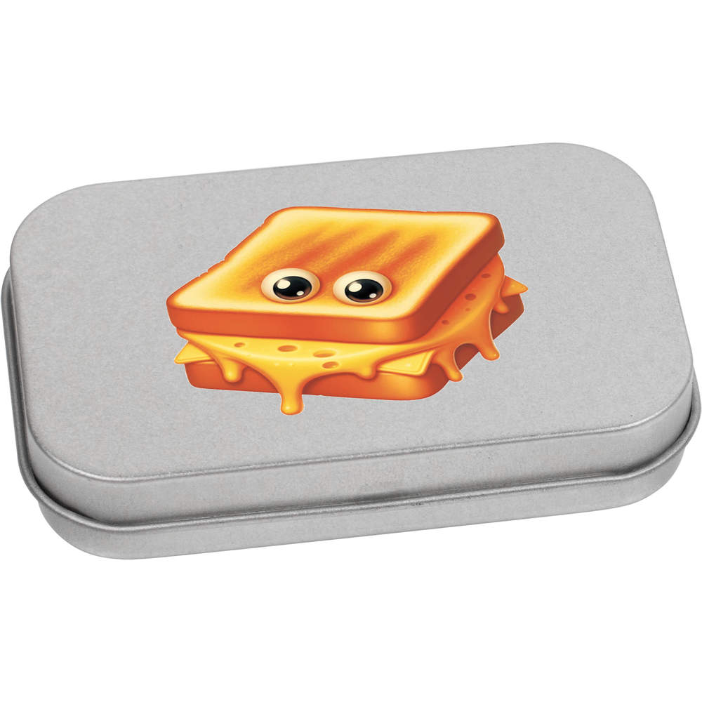 'Funny Cheese Toastie' Storage / Stationery Tin - Metal Hinged Keepsake Box for Stationery, Crafts, Sweets and Gifts (TT056424)