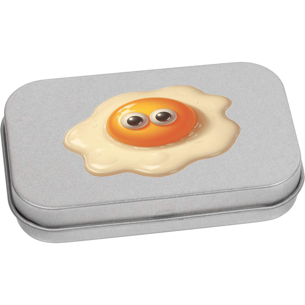 'Funny Fried Egg' Metal Hinged Tin / Storage Box (TT056435)