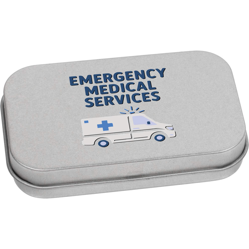 'Emergency Medical Service' Storage / Stationery Tin - Metal Hinged Keepsake Box for Stationery, Crafts, Sweets and Gifts (TT056519)