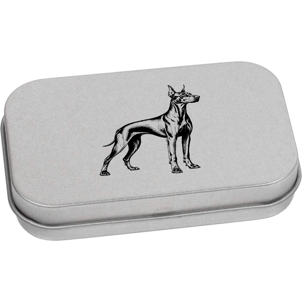 'Doberman Pinscher' Metal Hinged Storage Tin - 80mm x 50mm - Keepsake Box for Stationery, Crafts, Sweets and Small Gifts (TT00315959)