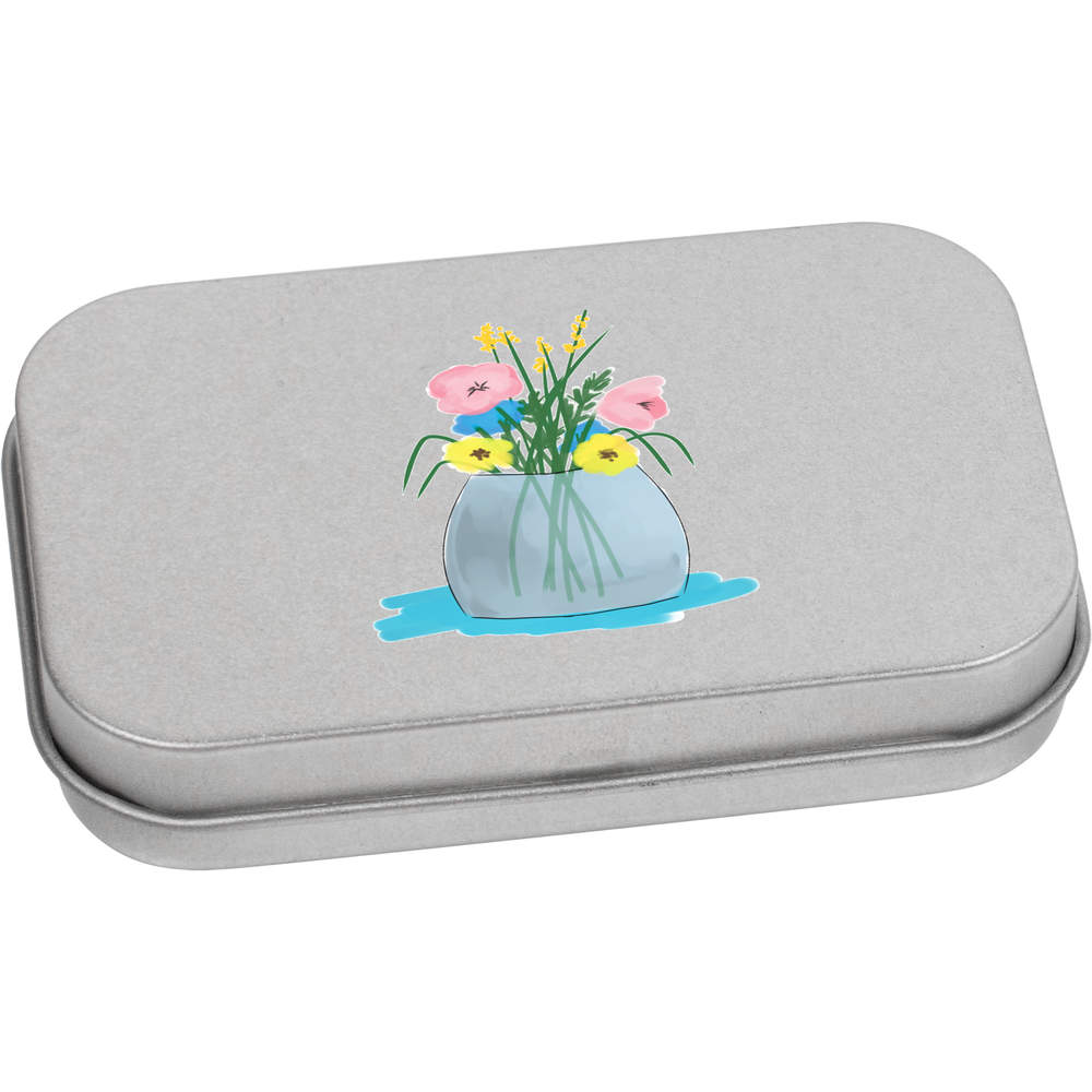 'Spring Bouquet' Metal Hinged Tin / Storage Box (TT061723)