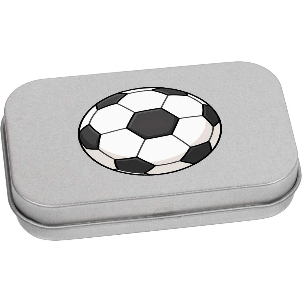 'Football' Storage / Stationery Tin - Metal Hinged Keepsake Box for Stationery, Crafts, Sweets and Gifts (TT062203)