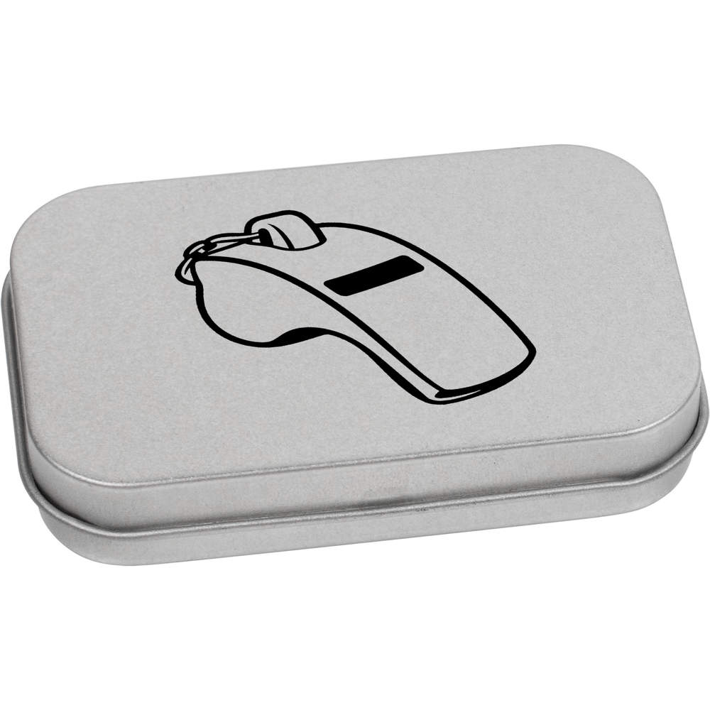 'Referee Whistle' Metal Hinged Tin / Storage Box (TT062253)