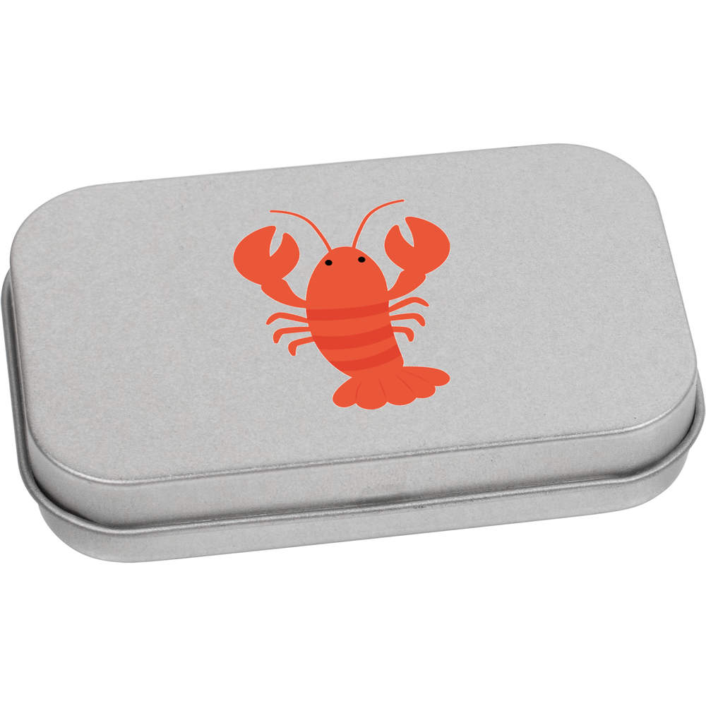 'Lobster' Storage / Stationery Tin - Metal Hinged Keepsake Box for Stationery, Crafts, Sweets and Gifts (TT062490)