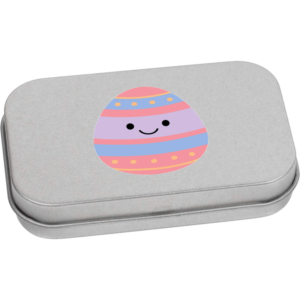 'Happy Easter Egg' Storage / Stationery Tin - Metal Hinged Keepsake Box for Stationery, Crafts, Sweets and Gifts (TT062515)